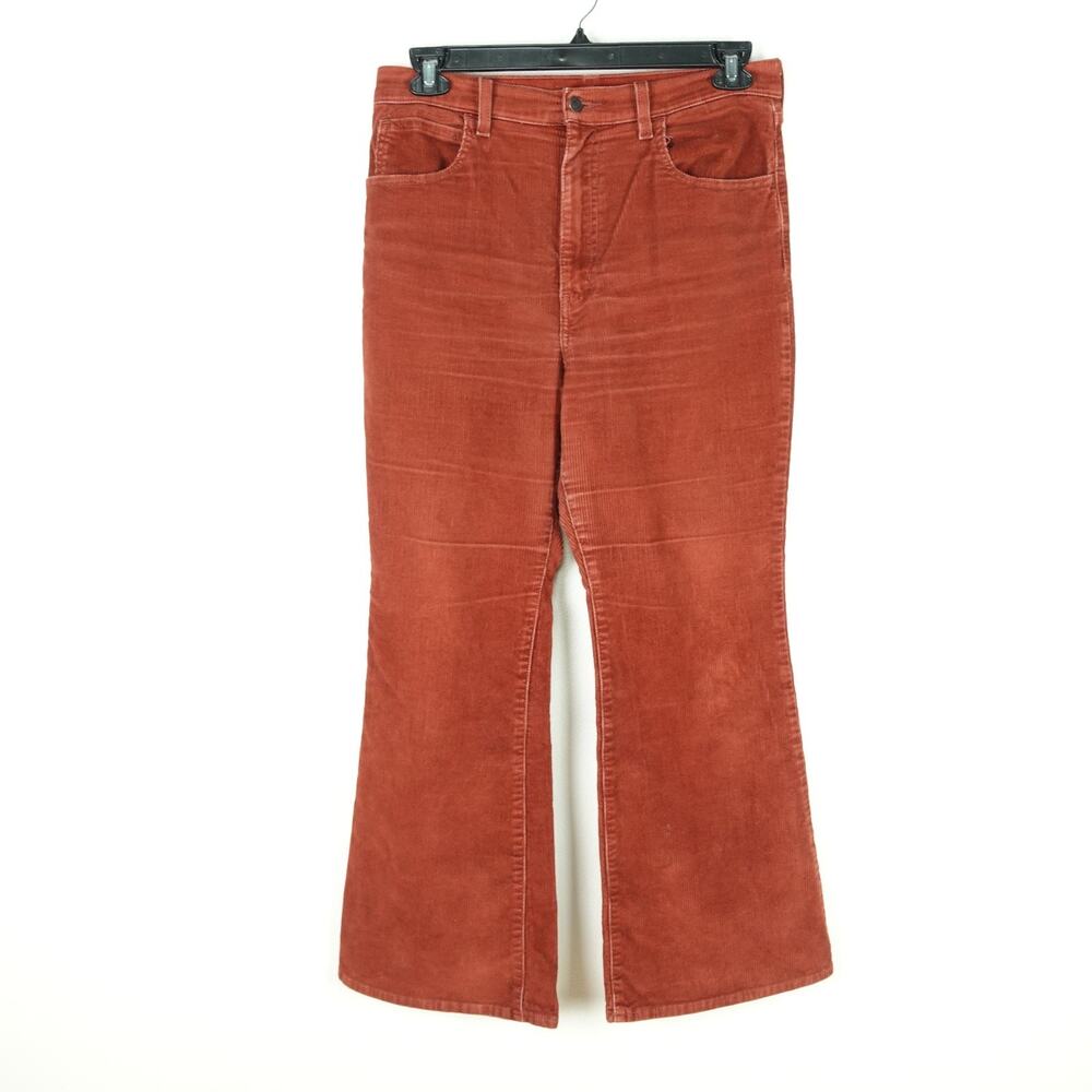 Levis Corduroy Pants Womens SZ 31 70s High Rise Flare Leg Bell Bottom Preppy